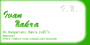 ivan makra business card